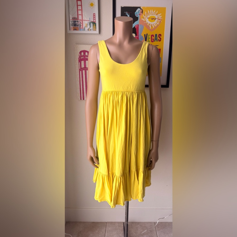 Moda International Strapless Yellow Dress